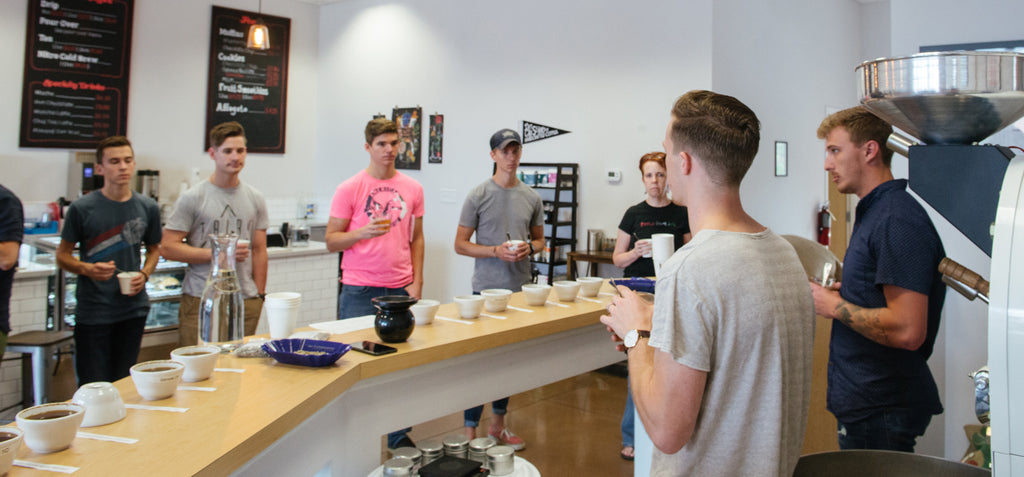 Public coffee cupping at Third Wave Coffee in Forest, VA. We have free public cuppings at the shop on Friday afternoons. Check out our social media (Instagram/Facebook) to find out when the next one is so you can stop by. 