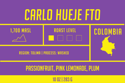 Colombia Carlo Andres Hueje FTO - Third Wave Coffee